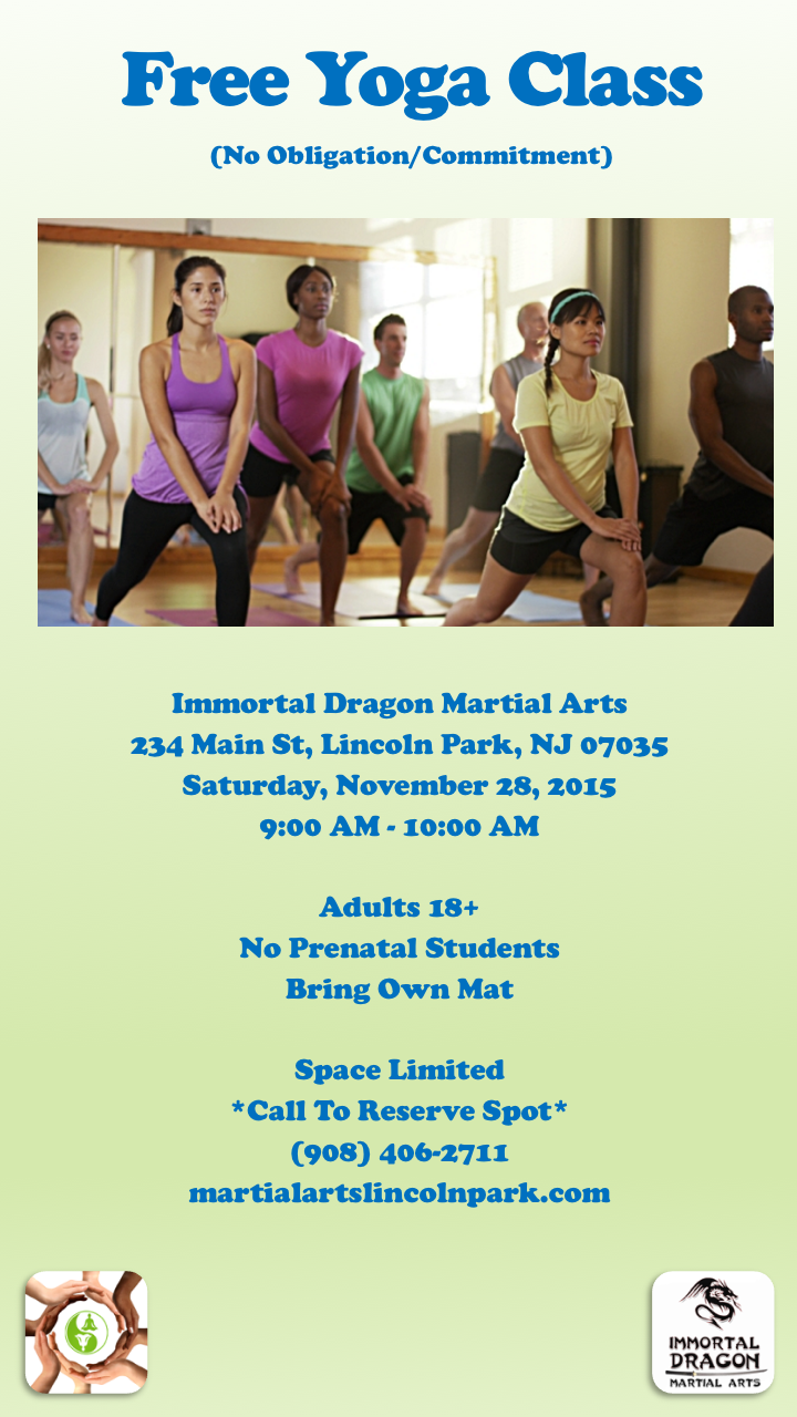 Free Yoga Class Immortal Dragon